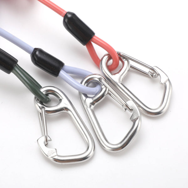 Red Pro 316 Stainless Steel Diving Reef Hook Single Double Combo Pack Current With Coiled Safety Lanyard Hooks