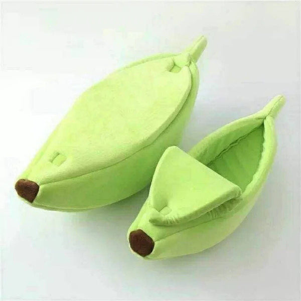 Cozy Banana Peel Pet Bed Plush & Warm Cave House For Cats Small Dogs Pet Beds
