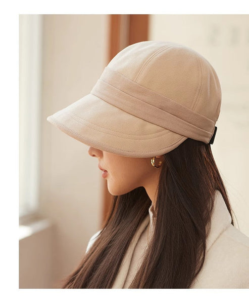 Coffee Elegant Warm Bucket Hat Minimalist Color Block Design Face Slimming Style For Autumn & Winter Hats