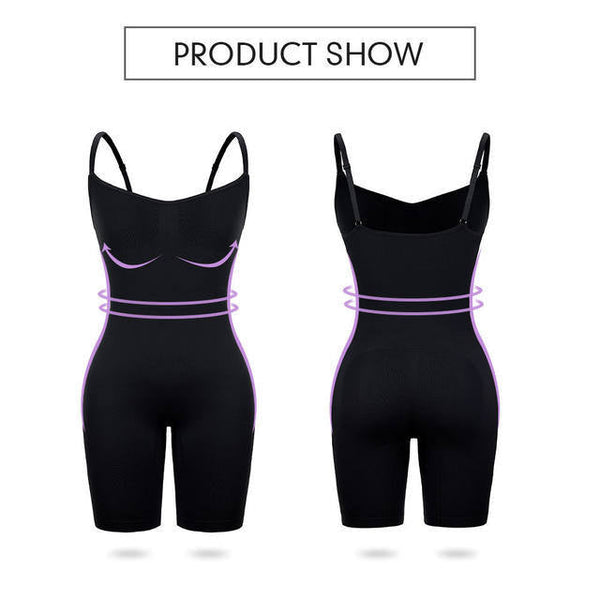 Size Black Seamless Full Body Shaper For Women Tummy Control Butt Lifter & Thigh Slimmer Bodysuit Shapewear