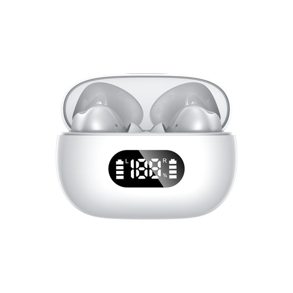 White Probeat X5 Tws : Bluetooth 5.3 Led Smart Display Case Intuitive Touch Controls Extended Playtime Earbuds