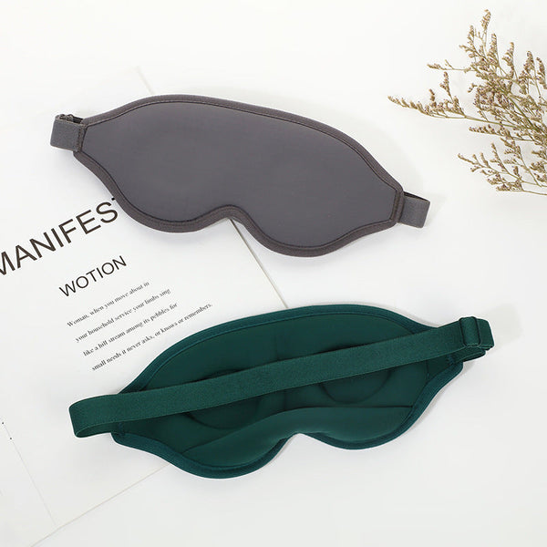 2 Pcs Green 3D Contoured Eye Mask Total Blackout Pressure Free Memory Foam Skin Friendly & Breathable For Deep Rest Eye Masks