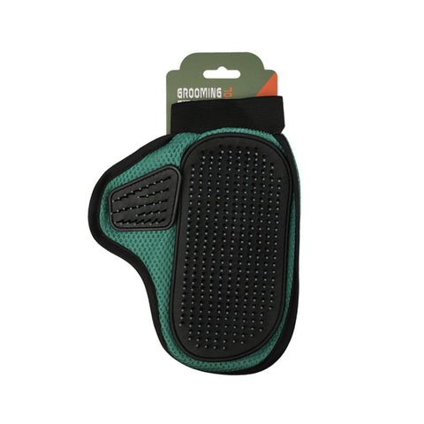 2 Pcs Green And Black Pet Grooming Glove Gentle Deshedding & Massage Mitt For Dogs Cats Efficient Fur Remover Massagers