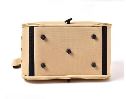 Khaki Stylish Eva Pet Carrier Bag Lightweight Portable & Breathable Travel Crate For Small Dogs Cats Pet Transport