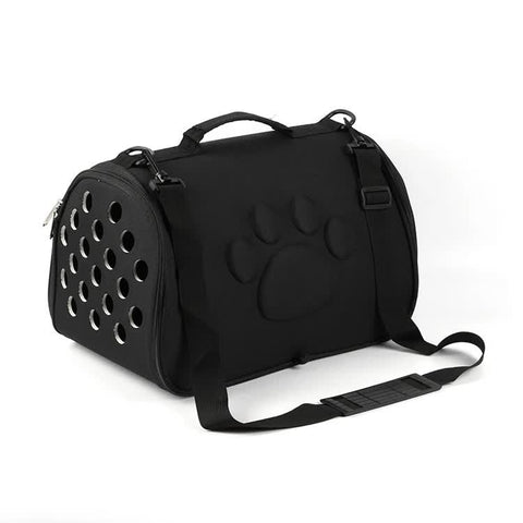 Black Stylish Eva Pet Carrier Bag Lightweight Portable & Breathable Travel Crate For Small Dogs Cats Pet Transport