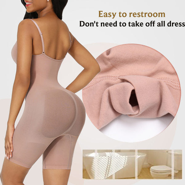 Size L Skin Color Seamless Full Body Shaper For Women Tummy Control Butt Lifter Thigh Slimmer Bodysuit Shapewear