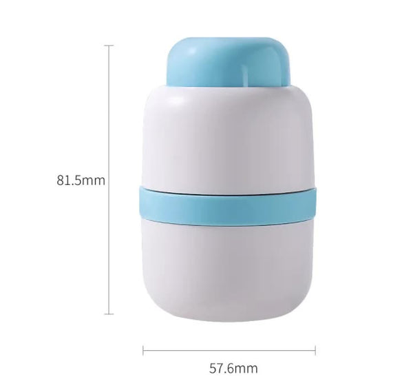 White And Blue 3 In 1 Pill Cutter Crusher & Storage Box Portable Tablet Splitter Grinder For Precise Dosing Pill Boxes