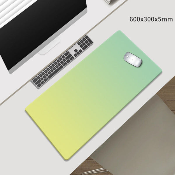 Yellow Green Gradient Premium Large Silicone Mouse Pad Non Slip 600X300mm For Office And Gaming Mouse Pads & Wrist Rests