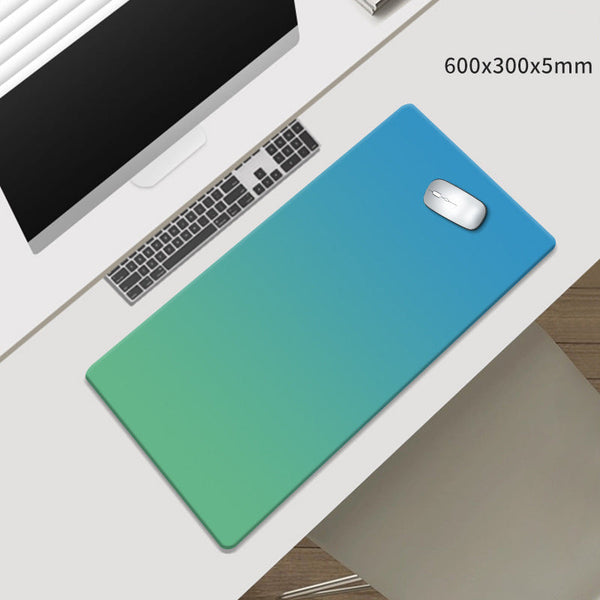 Green Blue Gradient Premium Large Silicone Mouse Pad Non Slip 600X300mm For Office And Gaming Mouse Pads & Wrist Rests