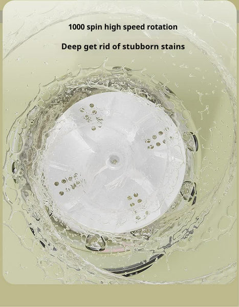 White Mini Washing Machine Rechargeable Usb C Electric Washer For Travel Delicates & Socks Washing Machines