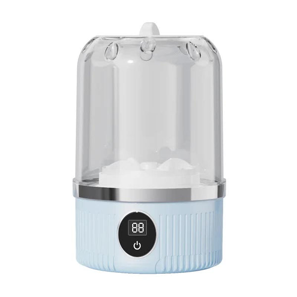 Blue Mini Washing Machine Rechargeable Usb C Electric Washer For Travel Delicates & Socks Washing Machines