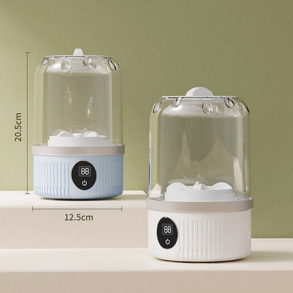Blue Mini Washing Machine Rechargeable Usb C Electric Washer For Travel Delicates & Socks Washing Machines