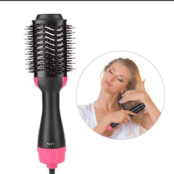 Pink And Grey One Step Hair Dryer & Volumizer Hot Air Brush Salon Styler For Drying Smoothing Volume Hair Dryers