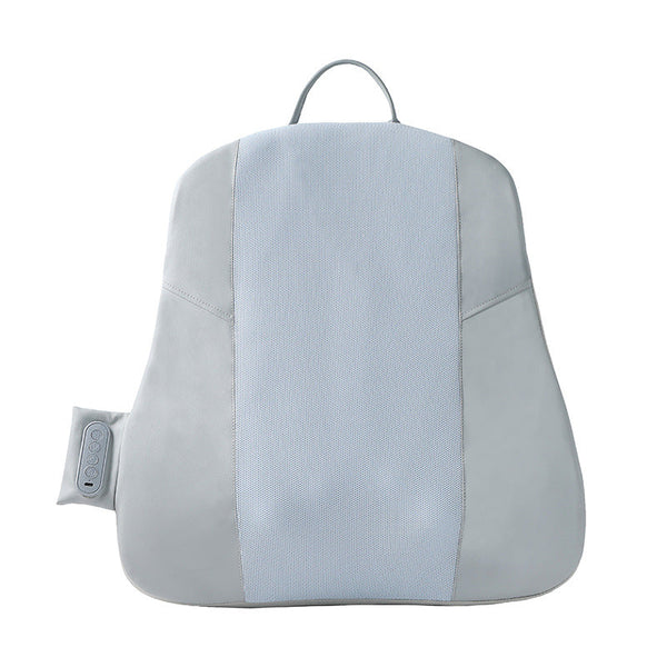 Grey Slim Wireless Shiatsu Back Massager Cushion Rechargeable Heated Massage Pad For Full Back Relief Massagers