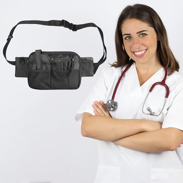 Dark Blue Nurse Utility Belt Bag Multi Pocket Medical Organizer Waist Pack For Tools & Essentials Waist Packs & Bags