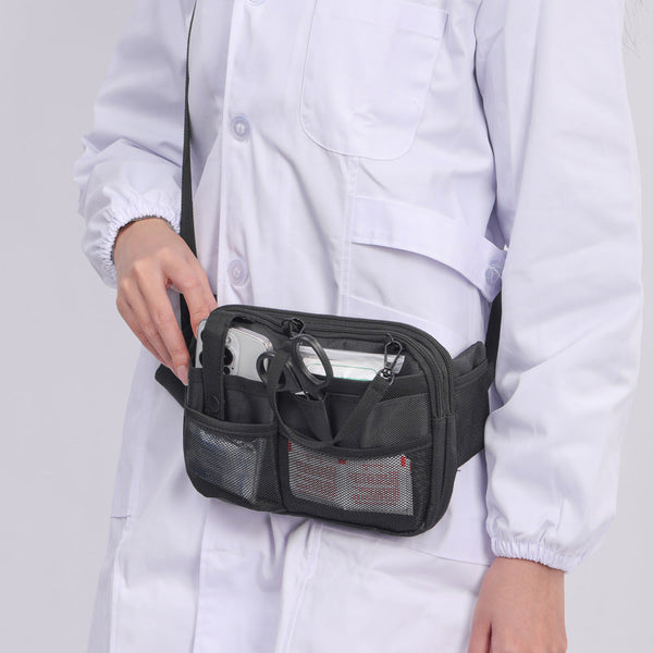 Grey Nurse Utility Belt Bag Multi Pocket Medical Organizer Waist Pack For Tools & Essentials Waist Packs & Bags