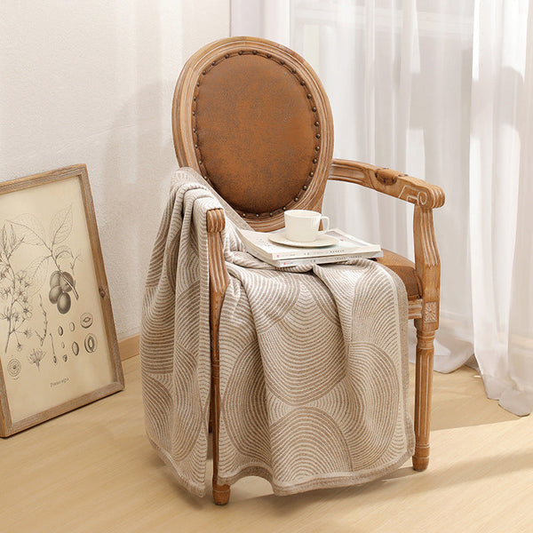 Khaki Luxurious Paisley Jacquard Throw Blanket Soft Wool Blend With Tassels 120X150cm Lightweight Sofa & Nap Throws & Afghans