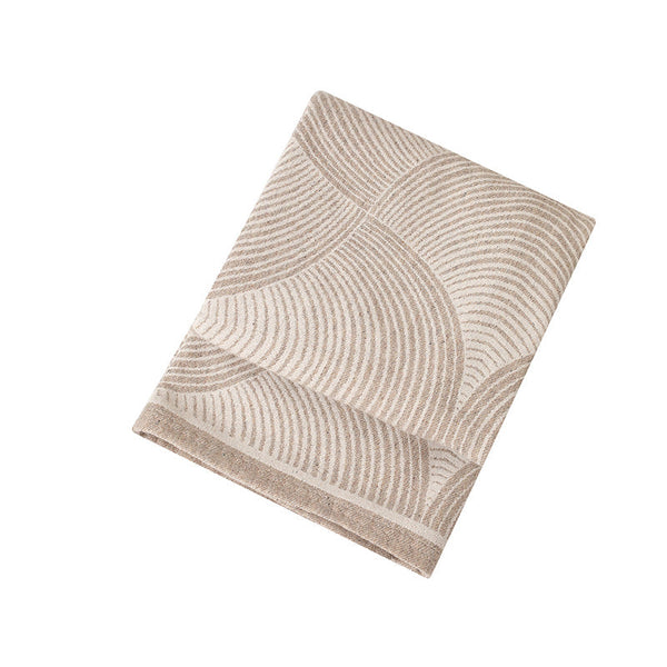 Khaki Luxurious Paisley Jacquard Throw Blanket Soft Wool Blend With Tassels 120X150cm Lightweight Sofa & Nap Throws & Afghans