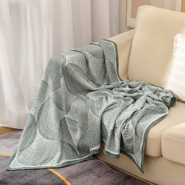 Green Luxurious Paisley Jacquard Throw Blanket Soft Wool Blend With Tassels 120X150cm Lightweight Sofa & Nap Throws & Afghans