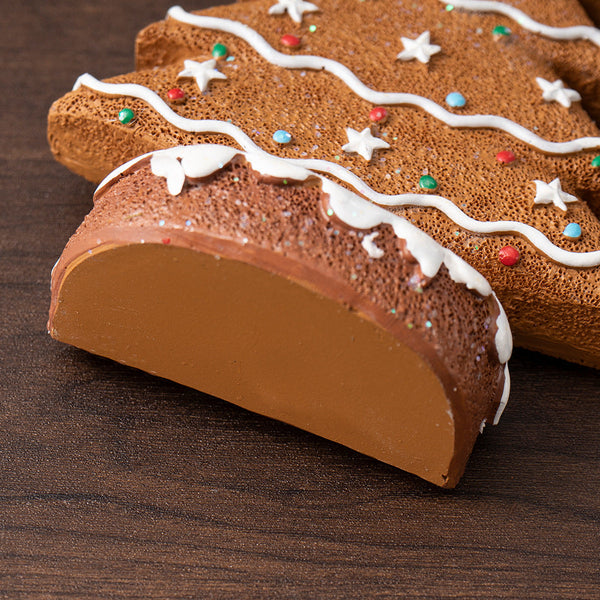 Brown Charming Gingerbread Christmas Tree Figurine Festive Resin Holiday Table Decor Ornament Sculptures & Figurines