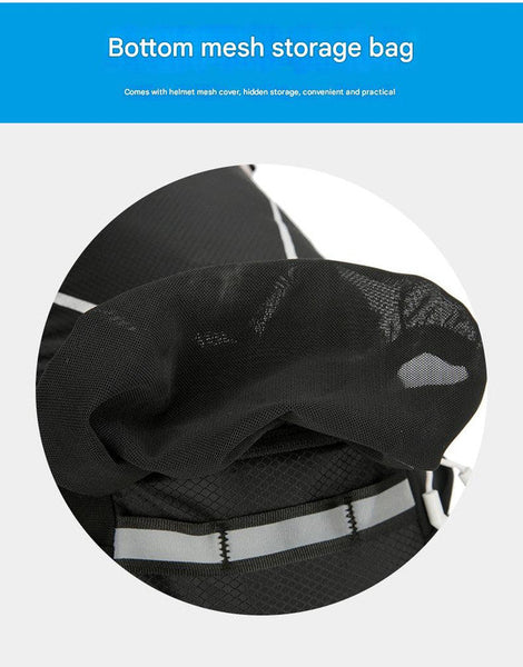 Black Lightweight 16L Outdoor Cycling & Hiking Backpack Water Repellent Nylon Daypack With Reflective Strips Daypacks