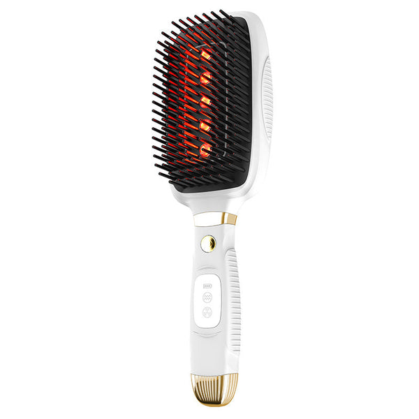White Advanced 3 In 1 Scalp Hair Care Massage Comb Red Light Therapy Ems Microcurrent Vibration Other Massage