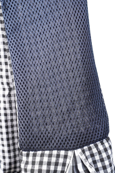 Black And White Checkered Comfortable Pet Sling Carrier Small Dogs Cats Breathable Cotton Bag Hands Free Pet Transport