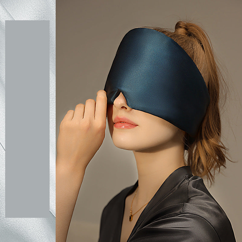 Blue Luxury 19 Momme Mulberry Silk Sleep Mask Total Blackout Comfort Wide Design & Adjustable Strap Sleep Masks