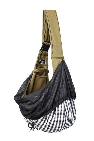 Black Breathable Pet Sling Carrier For Small Dogs Cats Adjustable Hands Free Travel Pouch With Safety Leash Pocket Small Animal Supplies