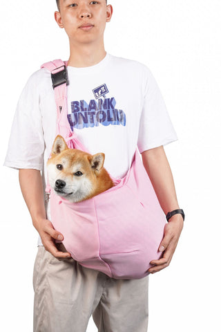 Pink Breathable Pet Sling Carrier For Small Dogs & Cats Adjustable Hands Free Travel Pouch With Safety Leash Pocket Small Animal Supplies