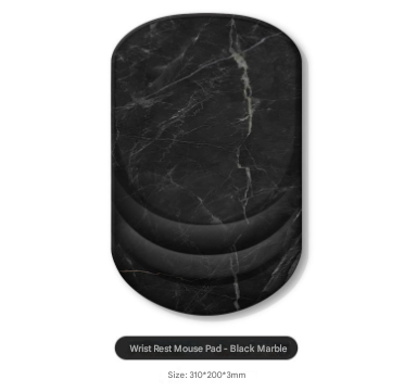 Black Ergonomic Mouse Pad With 3D Silicone Gel Wrist Rest Stylish Comfort & Support For Office Home Mouse Pads & Wrist Rests