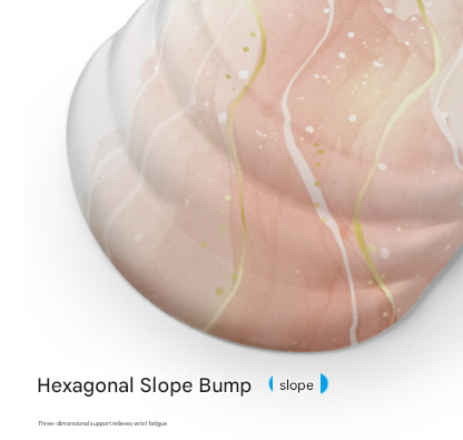 Blue Pattern Ergonomic Mouse Pad With 3D Silicone Gel Wrist Rest Stylish Comfort & Support For Office Home Mouse Pads & Wrist Rests