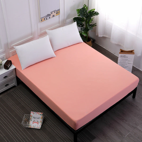 Pink Queen Size Waterproof Fitted Mattress Protector Soft & Breathable Bed Cover Hypoallergenic Deep Pocket (152X190x30cm) Mattress Toppers & Protecto