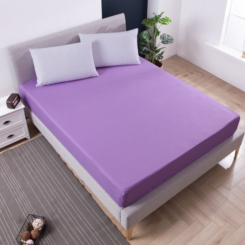 Purple Queen Size Waterproof Fitted Mattress Protector Soft & Breathable Bed Cover Hypoallergenic Deep Pocket (152X190x30cm) Mattress Toppers & Protec