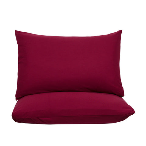 Claret Red Ultra Soft Brushed Waterproof Pillow Protectors (Set Of 2) 50X70cm Stain & Spill Guard For Bed Pillows(Note: Core Included) Pillow Cases