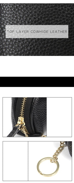 Khaki Leather Frog Design Coin Purse Cute Cartoon Mini Wallet Pouch For Keys Coins With Keyring Wallets