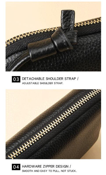 Beige Premium Leather Mini Crossbody Phone Bag Stylish Multi Pocket Organizer For Women Women's Bags & Handbags