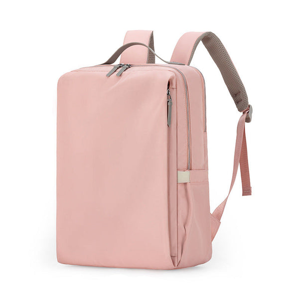 Pink Slim Minimalist Laptop Backpack Shockproof & Anti Theft Design Travel Friendly With Luggage Strap Water Resistant Laptop Cases & Bags