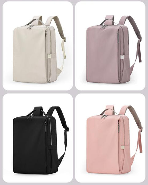 Pink Slim Minimalist Laptop Backpack Shockproof & Anti Theft Design Travel Friendly With Luggage Strap Water Resistant Laptop Cases & Bags