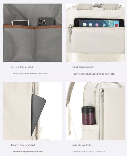 Pink Slim Minimalist Laptop Backpack Shockproof & Anti Theft Design Travel Friendly With Luggage Strap Water Resistant Laptop Cases & Bags