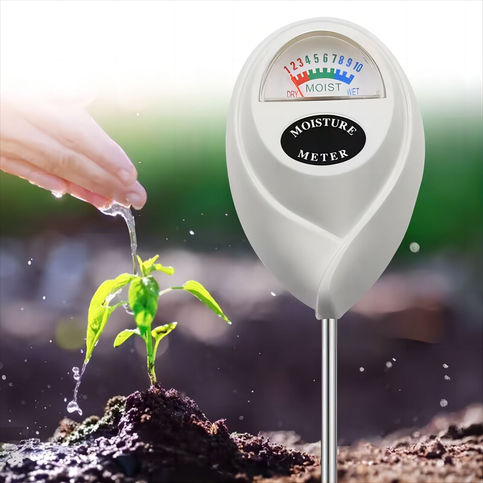 2 Pcs White Soil Moisture Meter Accurate Plant Water Monitor For Garden & Potted Plants No Batteries Needed Moisture & Ph Meters