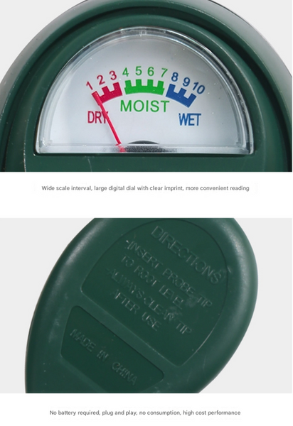 2 Pcs (1 Green + Black) Soil Moisture Meter Accurate Plant Water Monitor For Garden & Potted Plants No Batteries Needed Moisture & Ph Meters