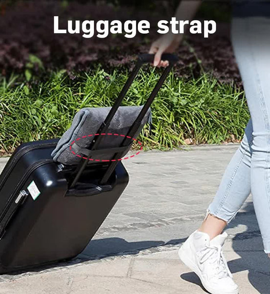 Pink 2 In 1 Plush Travel Blanket & Pillow Set Soft Flannel With Luggage Strap Carabiner (50X60in) Blankets