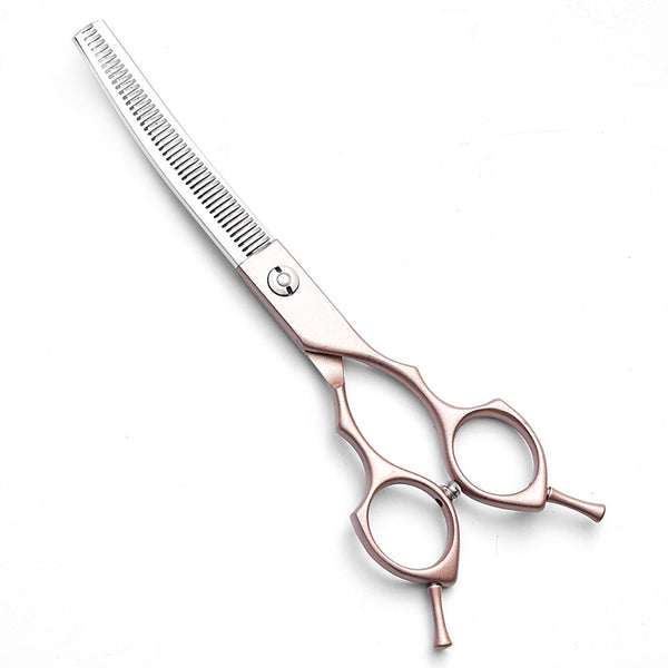 Rose Gold And Silver Professional 6.5 Inch Pet Grooming Thinning Shears 45 Tooth Stainless Steel Texturizing Scissors Dog Grooming