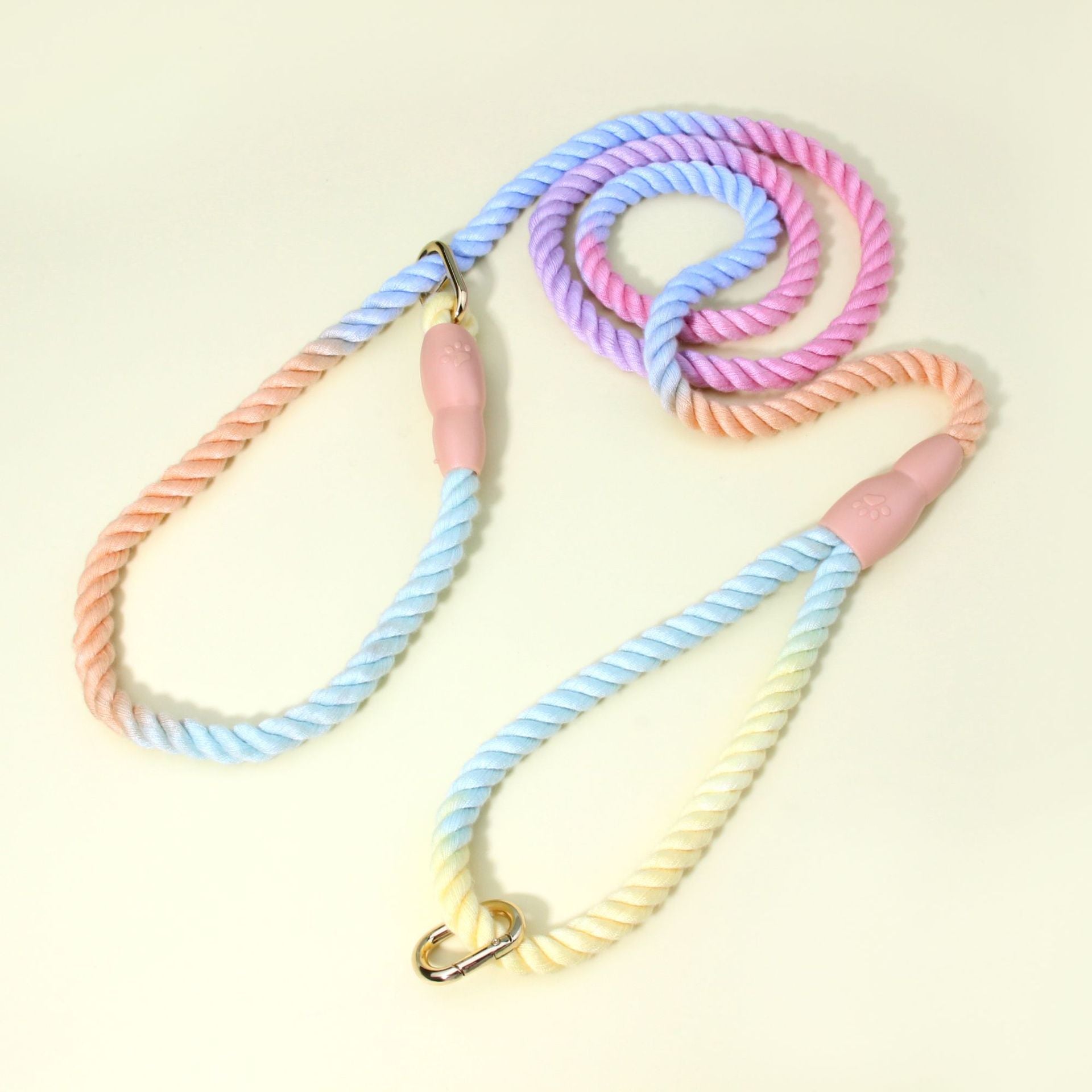 Colorful Vibrant Rainbow Ombre Rope Dog Leash Durable Nylon P Chain Slip Lead For Small & Medium Breeds Small Animal Supplies
