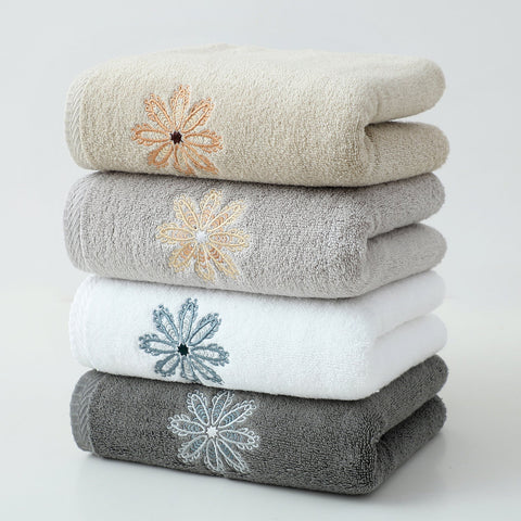 Color Mixing 4 Pack Elegant Floral Embroidered Cotton Hand Towels Ultra Soft & Absorbent Towels & Washcloths