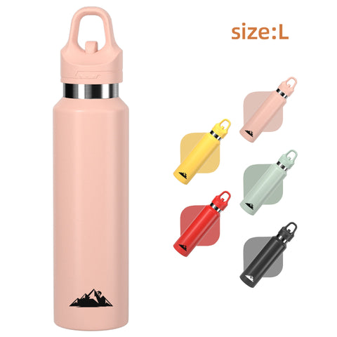 Pink 680Ml Insulated Stainless Steel Water Bottle Leakproof One Click Lid Thermal Flask For Hot & Cold Drinks Water Bottles & Vacuum Flasks