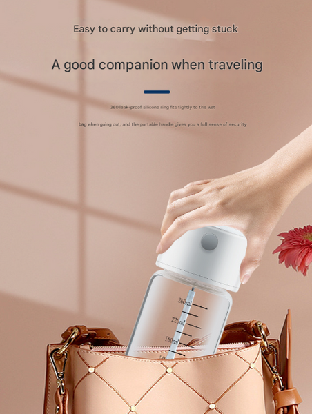 White Electric Self Stirring Mug 300Ml Usb Rechargeable Glass Shaker Bottle Other Kitchen Gadgets