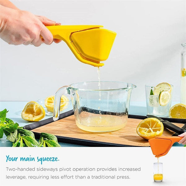 3 Pcs Green Easy Squeeze Manual Citrus Juicer Durable Lemon & Orange Squeezer With Pour Spout Food Grade Pp Manual Juicers