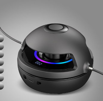 Black Smart Electric Jump Rope Machine With Bluetooth Music Remote Control & Led Lights Skip Jump Ropes